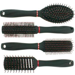 Elina - Haarborstelset - Zwart/Rood - 4 Stuks