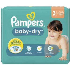 Pampers Baby Dry Luiers Str. 3 Midi 34 STUKS (6-10kg)