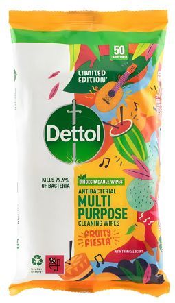 Dettol - Multifunctioneel Reinigingsdoekjes - Fruity Fiesta - 50 Stuks