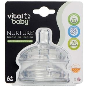 Vital Baby Nurture Fast Flow Flaskesutter - 2 STUKS