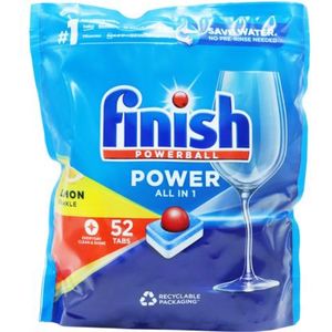 Finish - All-in-One Lemon - Vaatwastabletten - 52 stuks