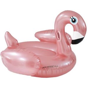 Swim Essentials Opblaas Flamingo XXL - Opblaasbaar Zwembadspeelgoed - Rosé Goud - 160 X 130 X 67 cm