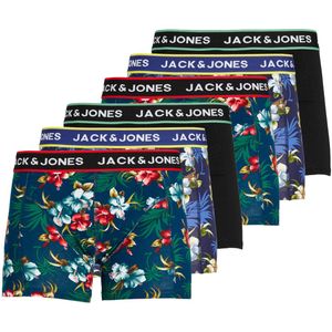 Jack & Jones Boxershorts JACFLOWER Trunks 6-pack Zwart / Navy