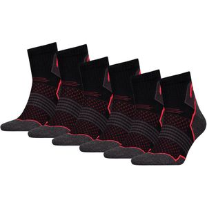 HEAD Wandelsokken Hiking Quarter 6-pack Unisex Black/Red