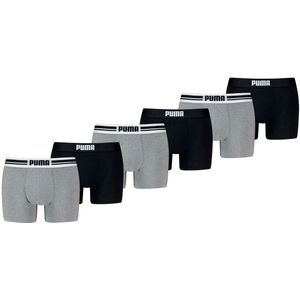 Puma Boxershorts Everyday Placed Logo 6-pack Grey Melange / Black