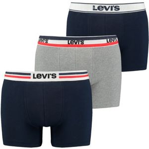 Levi's Boxershorts Giftbox Iconic Cotton 3-pack Navy/Mid Grey Melange