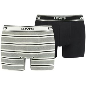 Levi's boxershorts Men Sporty Stripe Brief 2-Pack Grey/ Melange/Black