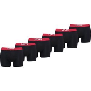 Levi's - Boxershorts - Zwart - 6-pack Solid Organic Cotton