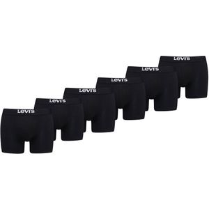 Levi&#039;s Boxershorts Heren 6-pack Solid Organic Cotton Black