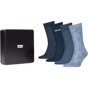 Levi's sokken giftbox 4-pack blue combo