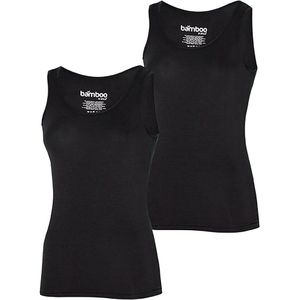 Apollo Singlet Dames Bamboo Zwart 2-pack