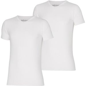 Apollo T-shirt Heren Bamboo Basic V-neck Wit 2-pack