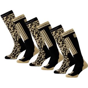 Poederbaas Skisokken 6-pack Panther Brown