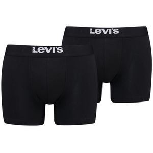Levi's Boxershorts Solid Basic Organic Cotton 2-pack Black