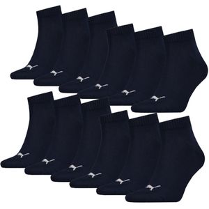 Puma Quarter Sokken Plain 12-pack Navy