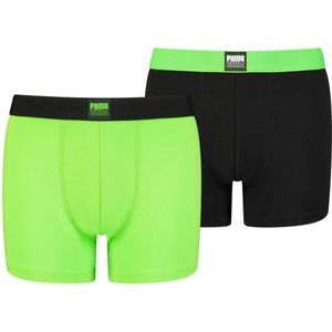 Puma Boys Boxershorts Placed Logo Green Combo 2-Pack