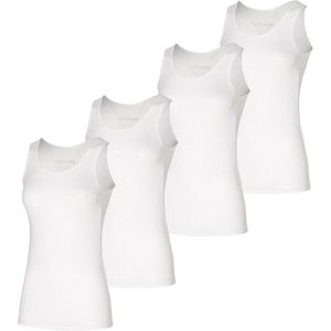 Apollo Singlet Dames Bamboo Wit 4-pack