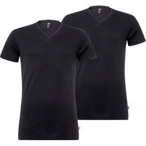 Levi&#039;s Men V-Neck Jet Black 2-Pack