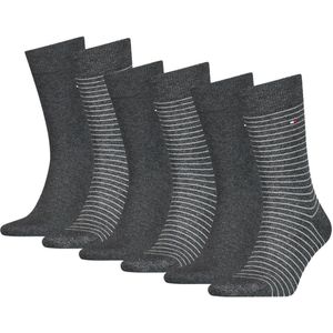 Tommy Hilfiger - Small Stripe - Sokken - Antraciet - 6 Paar