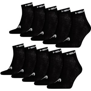 Head Sokken Quarter 10-pack Zwart