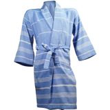 The One Towelling Hamam Badjas Blue/White