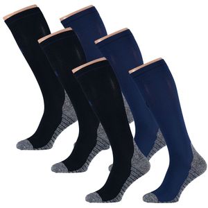 Xtreme Sockswear - Compressie Sokken - Multi Blue - 6 Paar Hardloopsokken