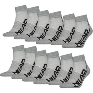 HEAD Quartersokken Performance 12-pack Grijs