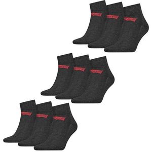 Levi's Quarter Sokken 9-pack Batwing Logo Antraciet