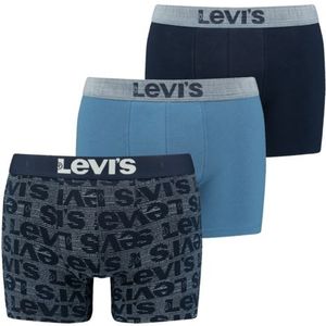 Levi's Boxershorts Giftbox Denim Logo AOP 3-pack Blue Combo