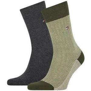 Tommy Hilfiger Sokken Men Seansonal Olive 2-Pack