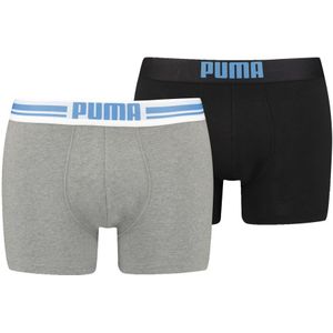 Puma Boxershorts Placed Logo 2-pack Mid Grey / Regal Blue