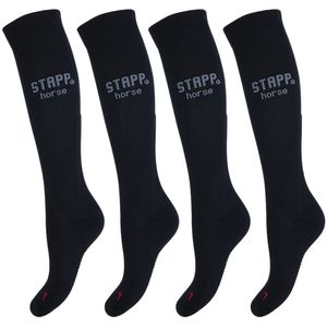 STAPP Horse Paardrijsokken Compressie 4-pack Zwart / Grijs