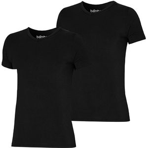 Apollo T-shirt Heren Bamboo Basic V-neck Zwart 2-pack