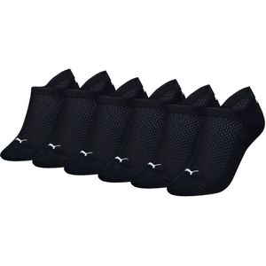 Puma Sneakersokken Dames Cushioned 6-pack Zwart