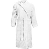 The One - Towelling Badjas - Wit - Zachte Kamerjas met Capuchon - Vocht Absorberend - 100% Gekamd Badstofkatoen