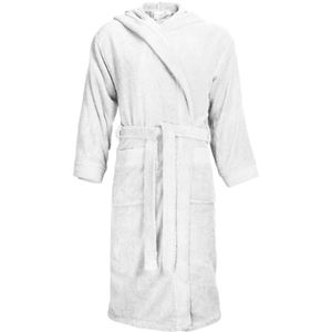 The One - Towelling Badjas - Wit - Zachte Kamerjas met Capuchon - Vocht Absorberend - 100% Gekamd Badstofkatoen