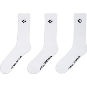 Converse 3-Pack Classic Star Chevron Crew Socks in White