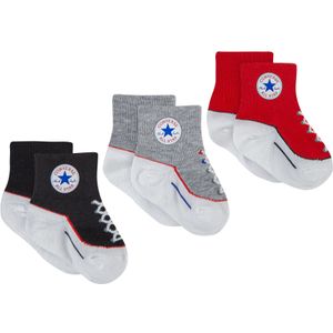 Converse 3-Pack Chuck Taylor Quarter Socks in Black