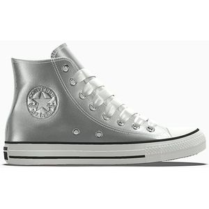 Converse Custom Chuck Taylor All Star Leather By You in Silver