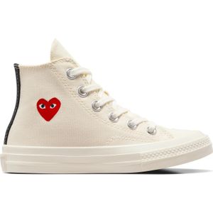 Converse PLAY Comme des Garçons Single Heart Chuck 70 in Milk/Red/Black, Maat EU 32