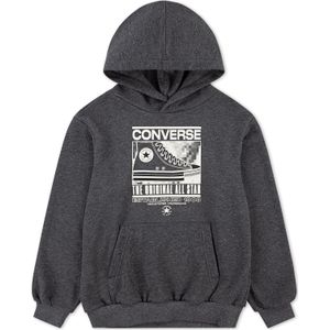 Converse French Terry Sneaker Oversized Hoodie in Dark Matter Heather