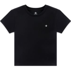 Converse Cropped T-Shirt voor Vrouwen in Converse Black
