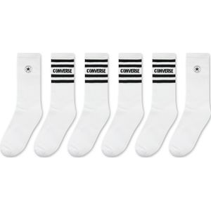 Converse Chuck Patch 6-Pack Cotton Crew Socks in White