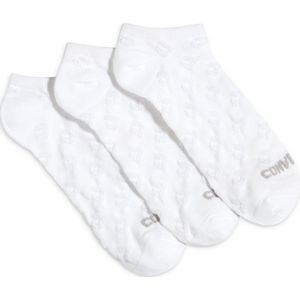 Converse 3-Pack Textured No-Show Socks voor Vrouwen in White