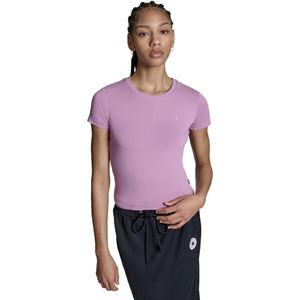 Converse Star Chevron Slim Cropped T-Shirt voor Vrouwen in Cliffside Rose