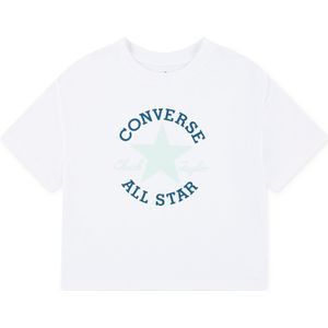 Converse Chuck Patch Boxy T-Shirt in White/Slacker Blue