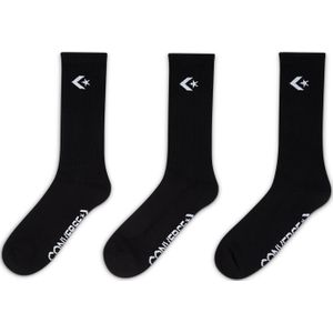 Converse - Classic Star Chevron - Crew Sokken - Zwart - 3-Pack