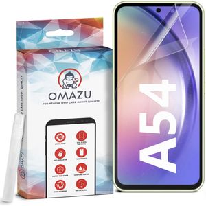 Samsung Galaxy A54 (5G) OMAZU 3D Flex TPU Screenprotector, 2 Pack - 100% vingerafdruk scanner compatible- Edge-to-Edge beschermingsfunctie