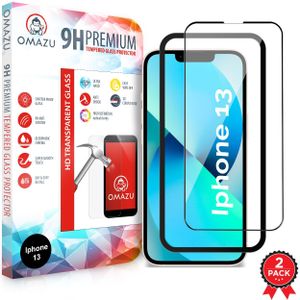 Apple iPhone 13 / 13 Pro 6,1'', OMAZU 3D Tempered Glass Screenprotector (Full Screen) 2-pack, Handige installatie applicator