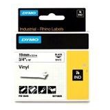 DYMO S0718620 / 18445 IND Rhino tape vinyl zwart op wit 19mm (origineel)